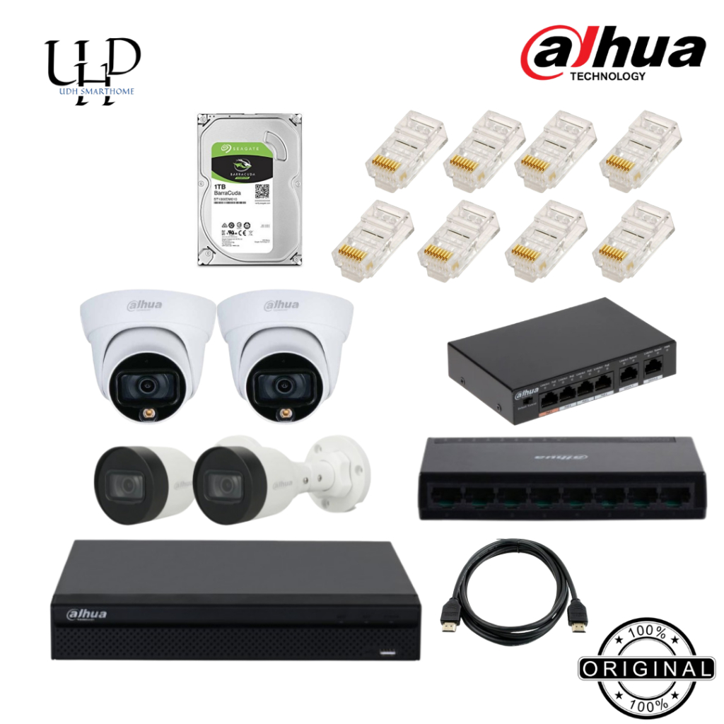 4 PAKET IP CAMERA CCTV DAHUA 2MP