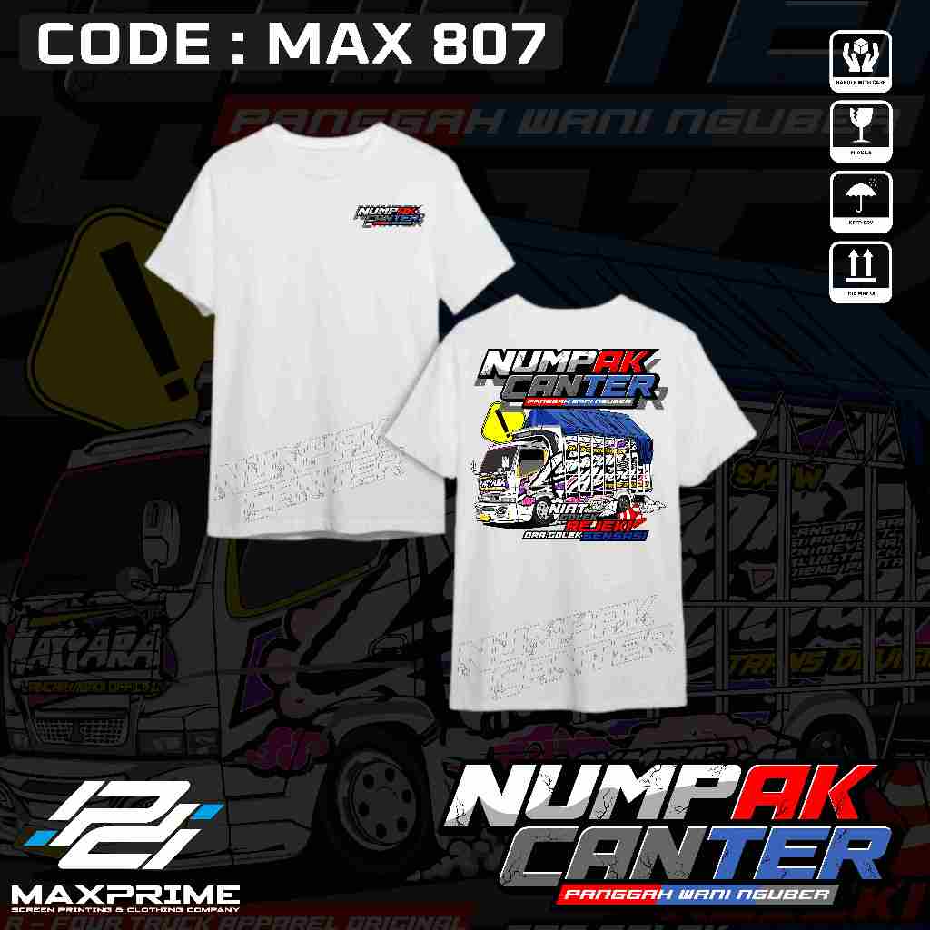 MAXPRIME TSHIRT - TSHIRT TRUK NUMPAK CANTER - KAOS TRUK NUMPAK CANTER - KAOS TRUK - TSHIRT TRUK INDO