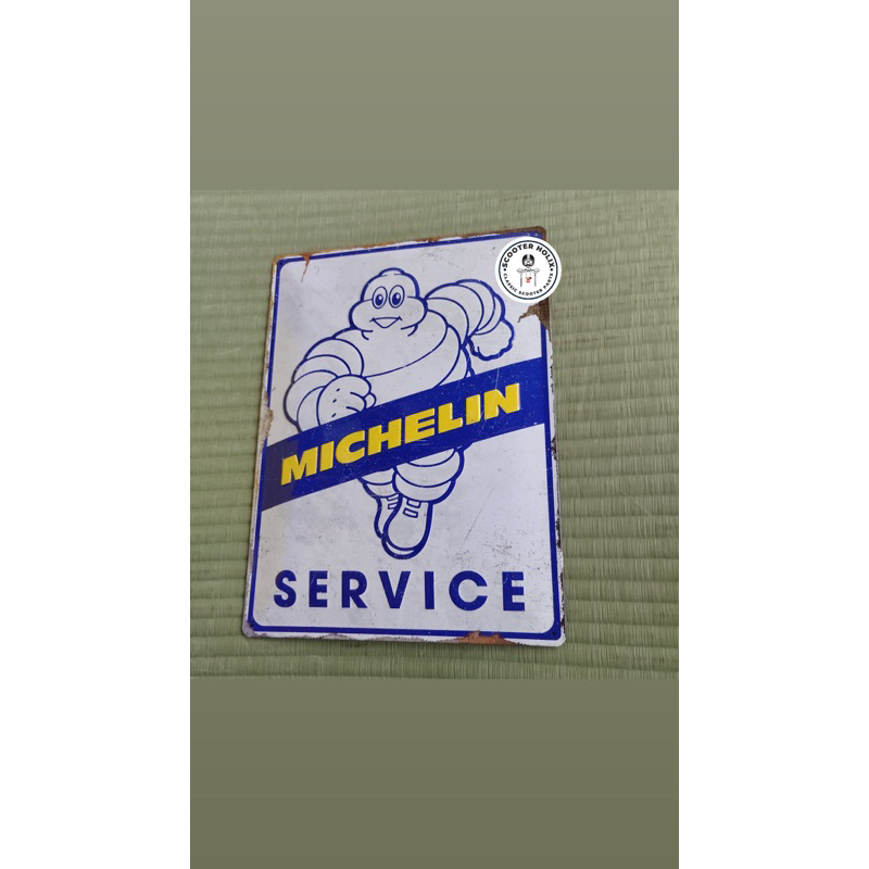 Enamel Vintage Michelin Service ( 30cm x 40cm )