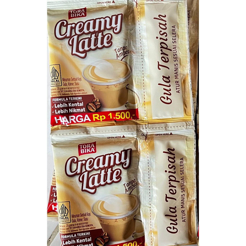

TORA BIKA CREAMY LATTE ( Harga 1 renteng isi 10 sachet x 25 gr )
