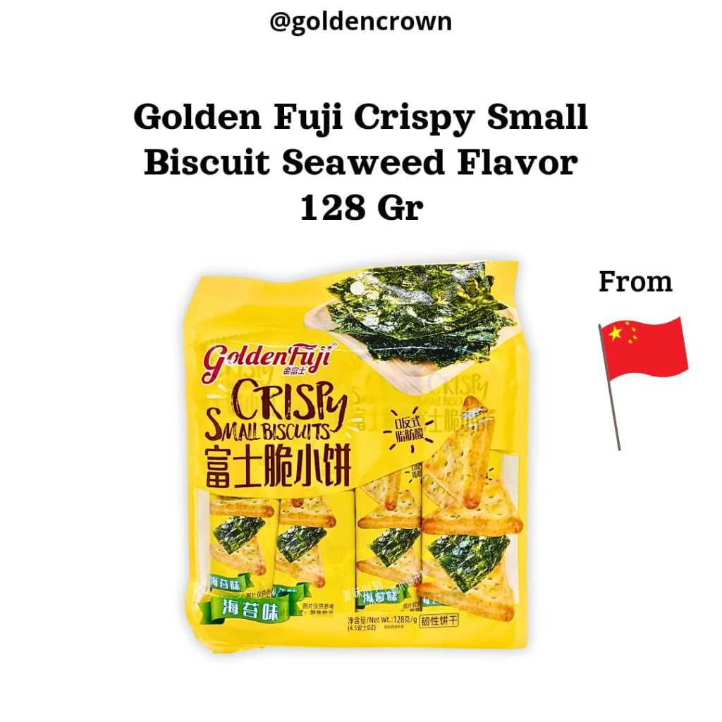 

Golden Fuji Crispy Small Biscuit Seaweed Flavor / Biskuit Rasa Rumput Laut 128g