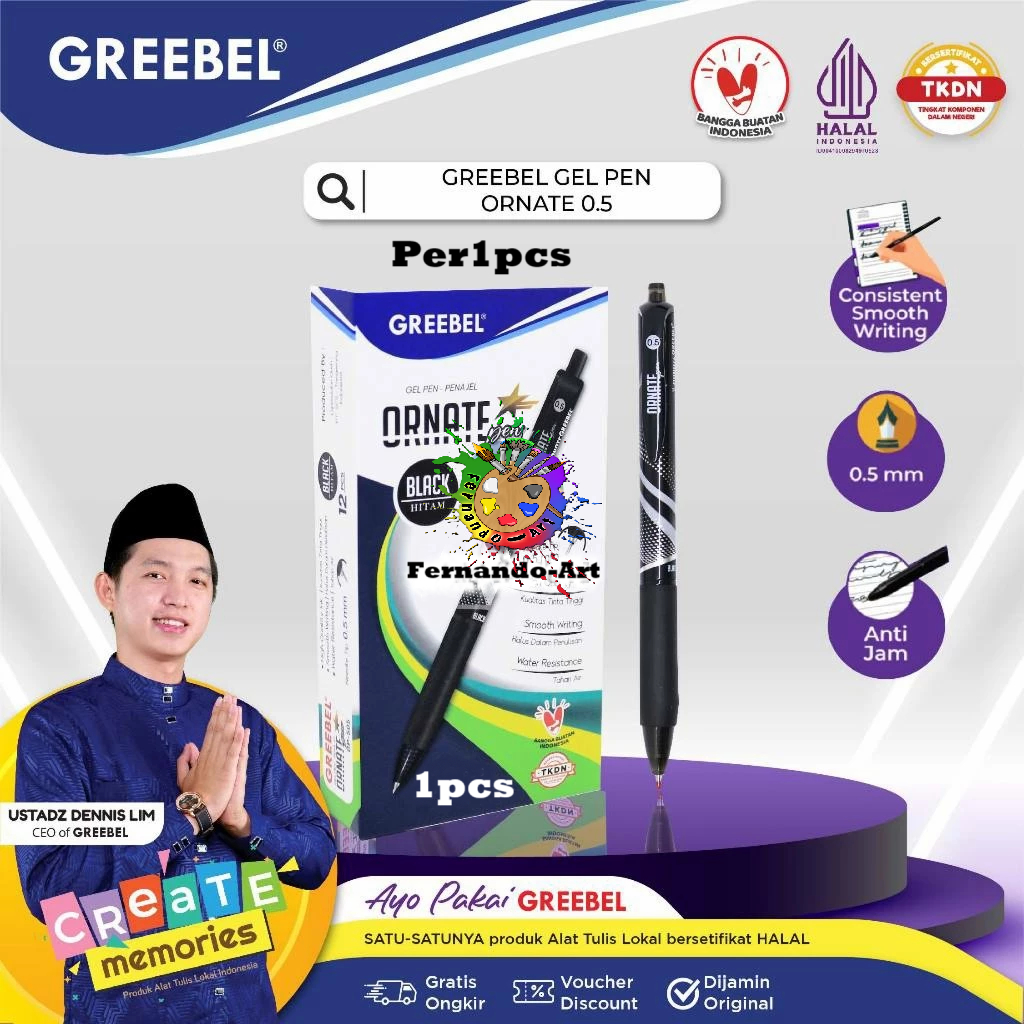 

BN - GREEBEL GEL PEN GP-505 ORNATE 0.5 Per1pcs