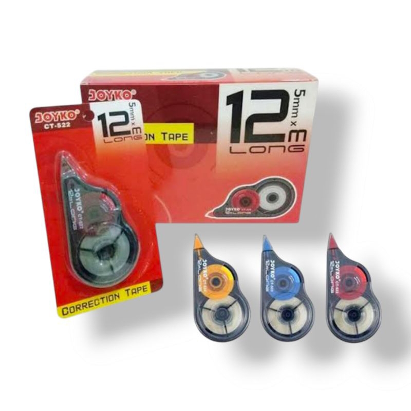 

correction Tape joyko 522 stipo tarik kertas penghapus tipe x pita 12 m (1 pcs)