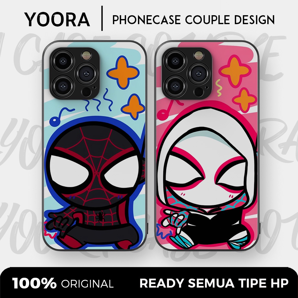 [SPI13] Custom Case Couple Spiderman Spidergwen Premium Bisa Untuk Semua Tipe Hp