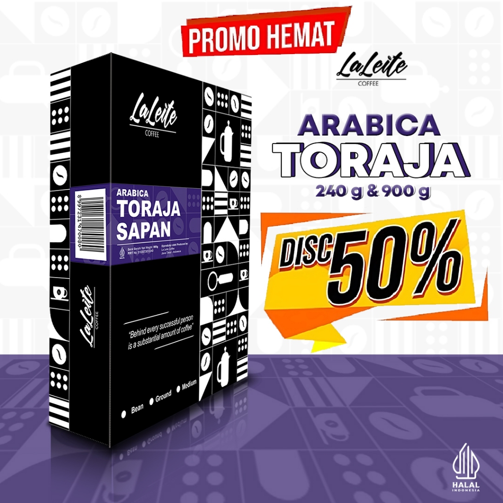 

LaLeite Coffee Arabica Toraja Sapan Bubuk 240gr