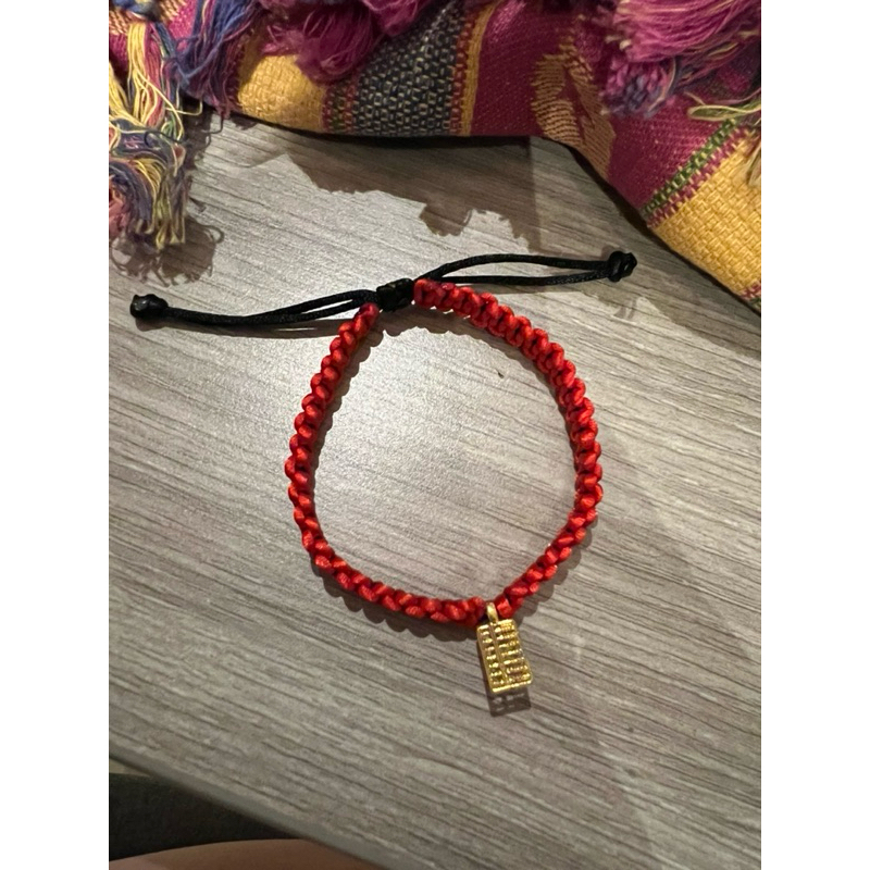 Gelang tali merah emas Hongkong sipoa