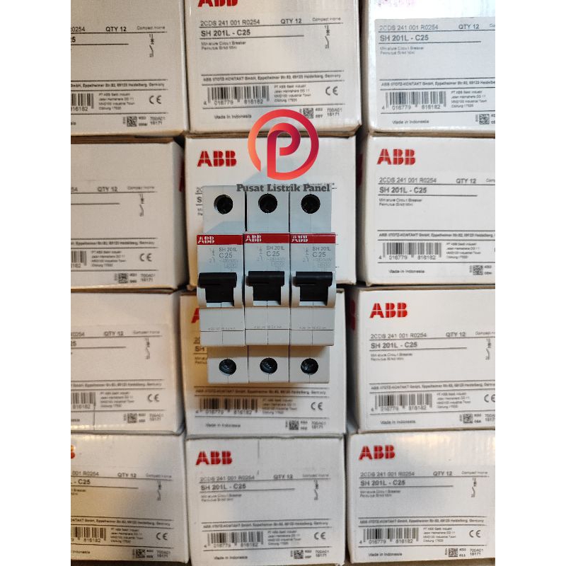 Mcb 25a 1Phase ABB 4.5Ka standar PLN ORIGINAL SNI Promo