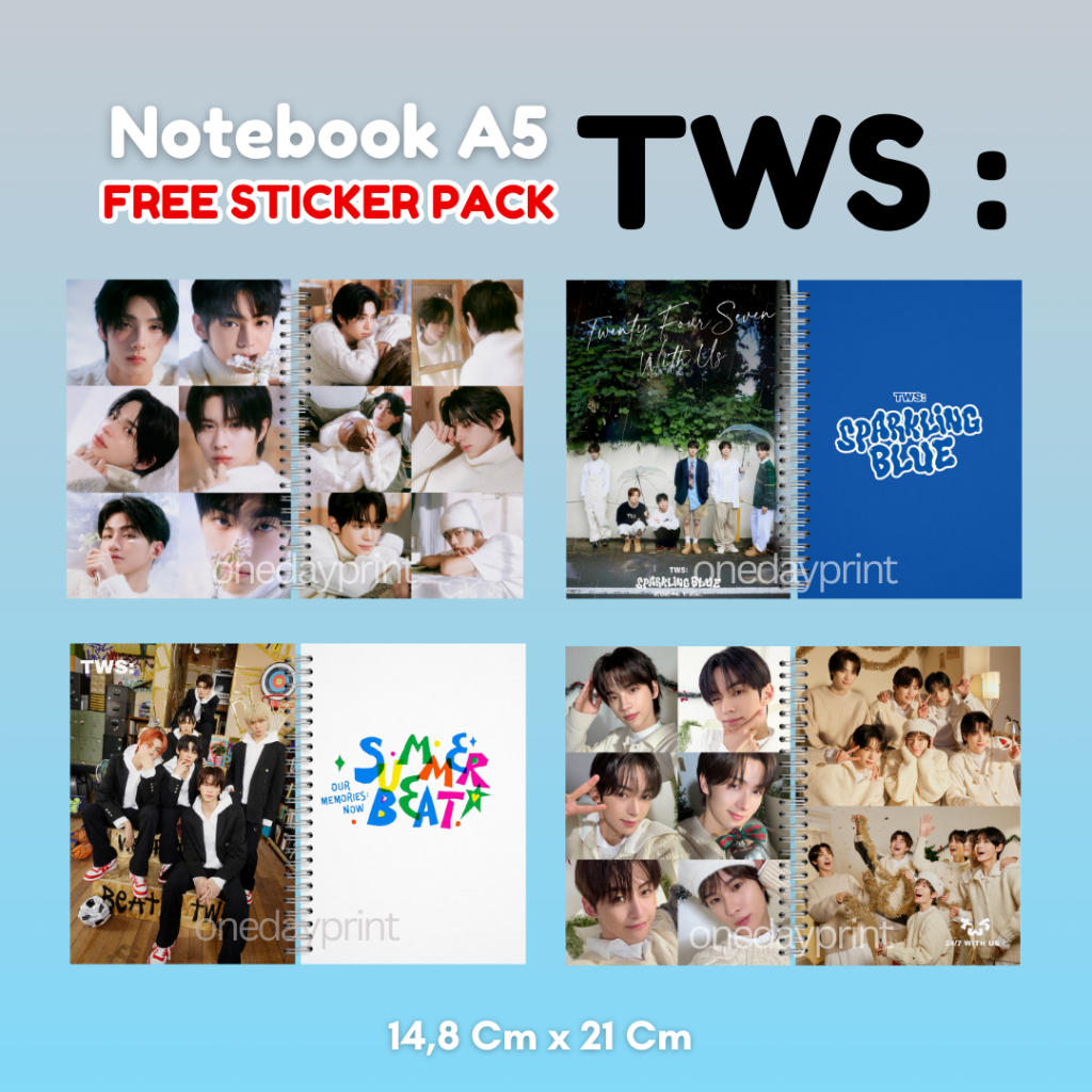 

A5 Notebook TWS (Two-Us) Free Sticker Pack KPOP - Note, Memo,Journal KPOP Hemat Murah