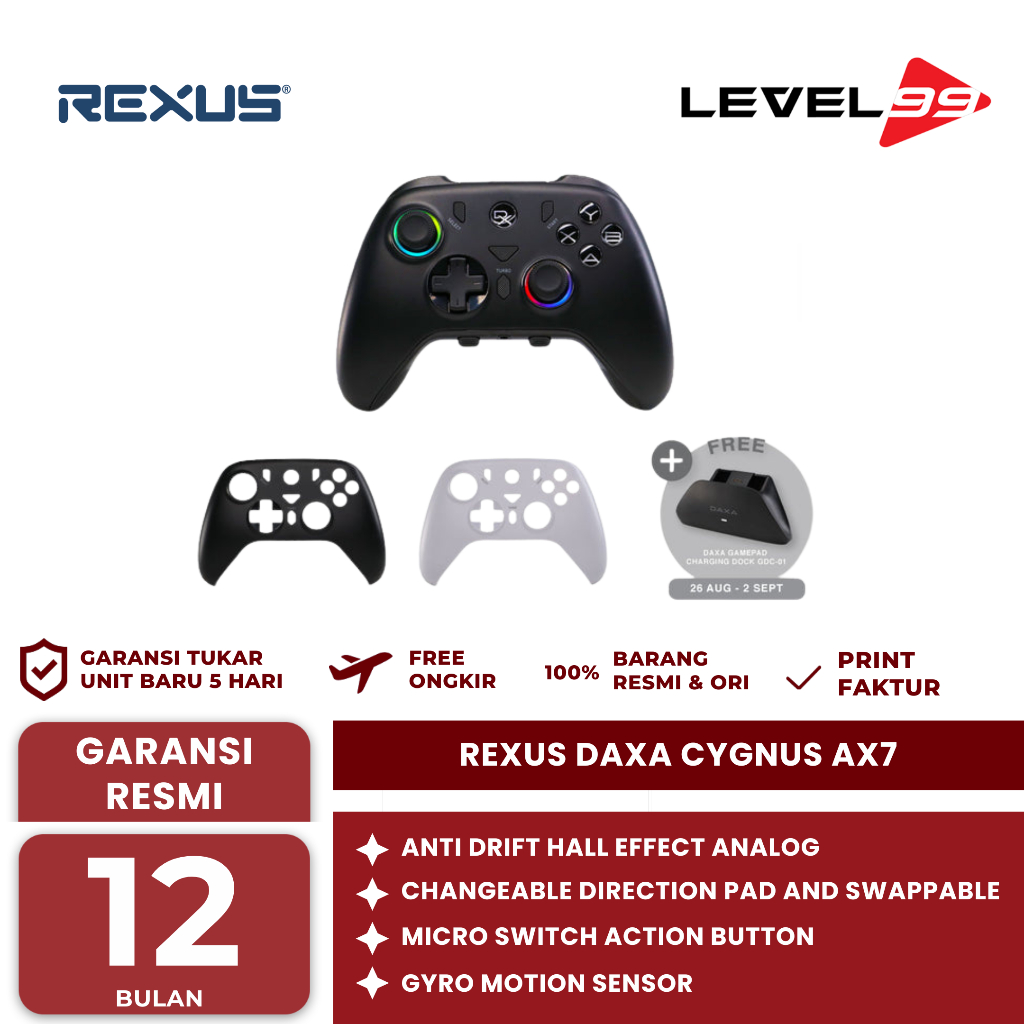 Rexus Daxa Cygnus Ax7 Wireless Gamepad