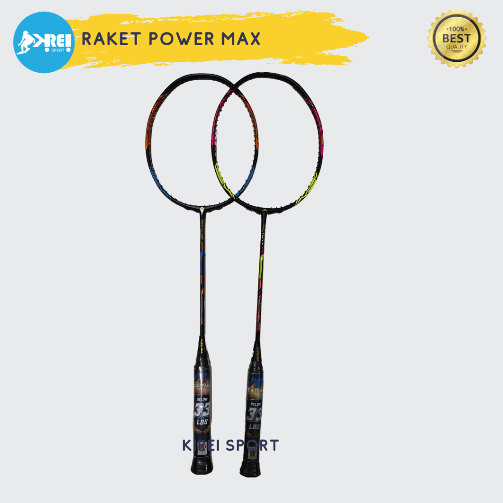 Raket Badminton Powermax Original Tectonic 28 Power 33LBS Bulutangkis
