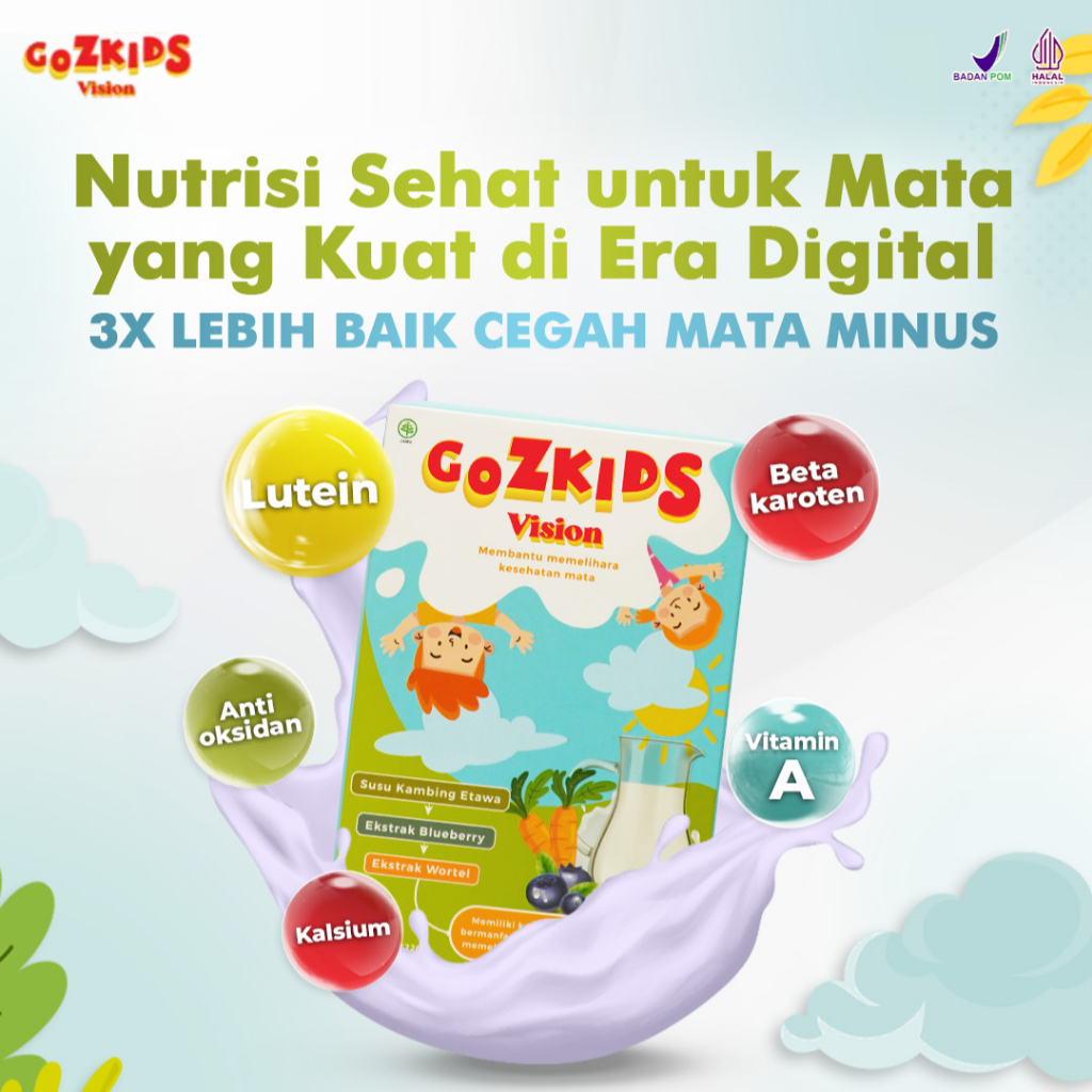 

GOZKIDS EYE - Susu Herbal Bernutrisi Untuk Mata Yang Kuat Di Era Digital 3x Lebih Baik Cegah Mata Minus Isi 200g