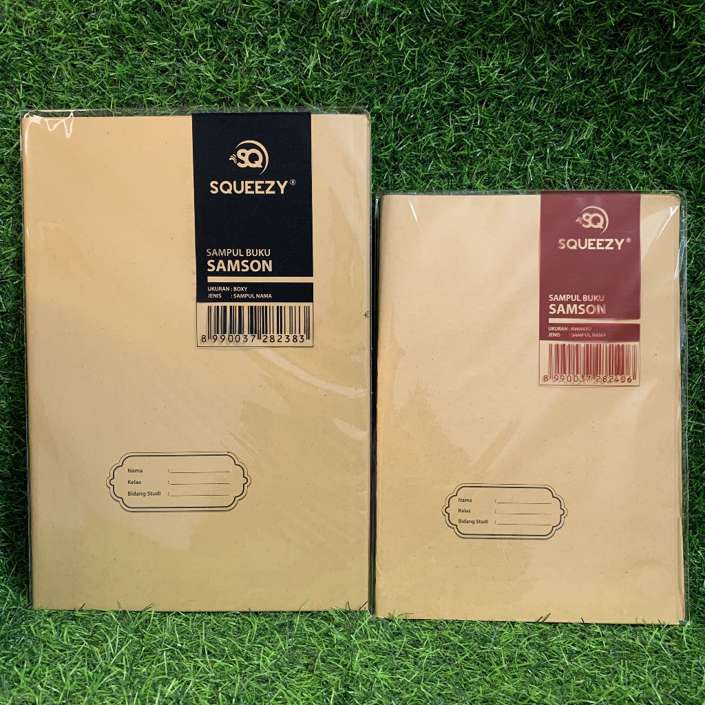 

Sampul Buku Tulis Coklat Nama Merek Squeezy Ukuran Kwarto & Boxy Isi 20