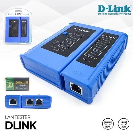 LAN TESTER DLINK D-LINK RJ45 + RJ11 / LAN TESTER BAGUS D'LINK