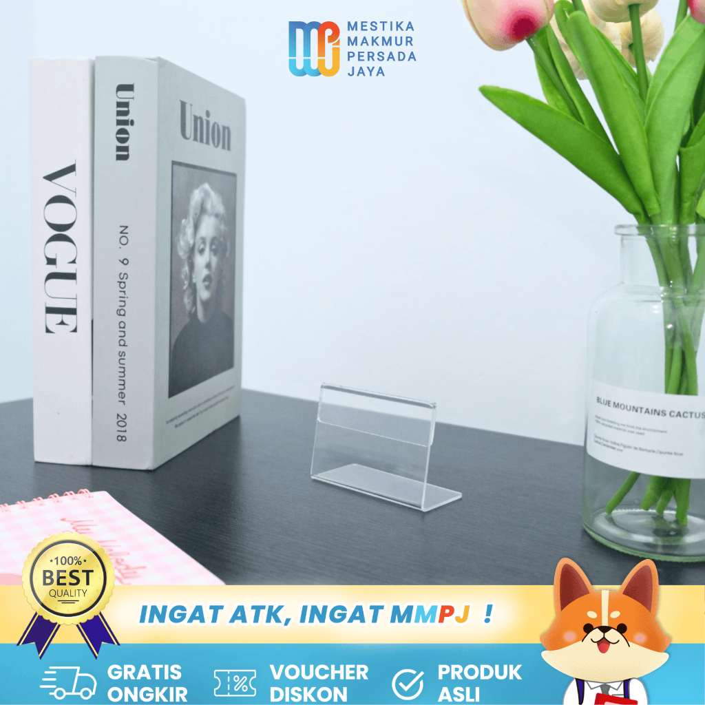 

Acrylic Slanted Sign Holder 9X6 Cm Tempat Kartu Nama Multifungsi 5839508