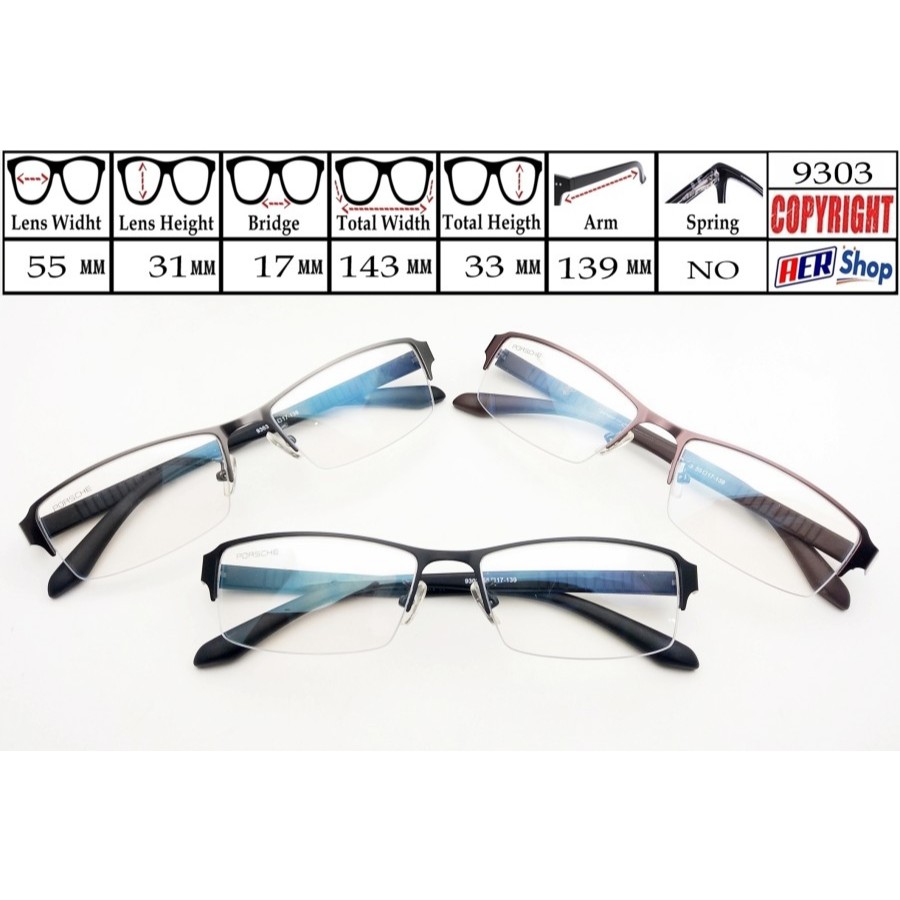 kacamata minus HALF FRAME kacamata pria wanita kacamata minus terbaru