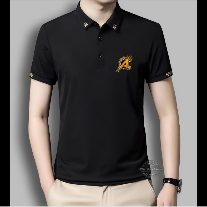 Kaos Krah motif lengan pendek distro46/Kaos krah resleting / baju lengan pendek / kaos distro polo z