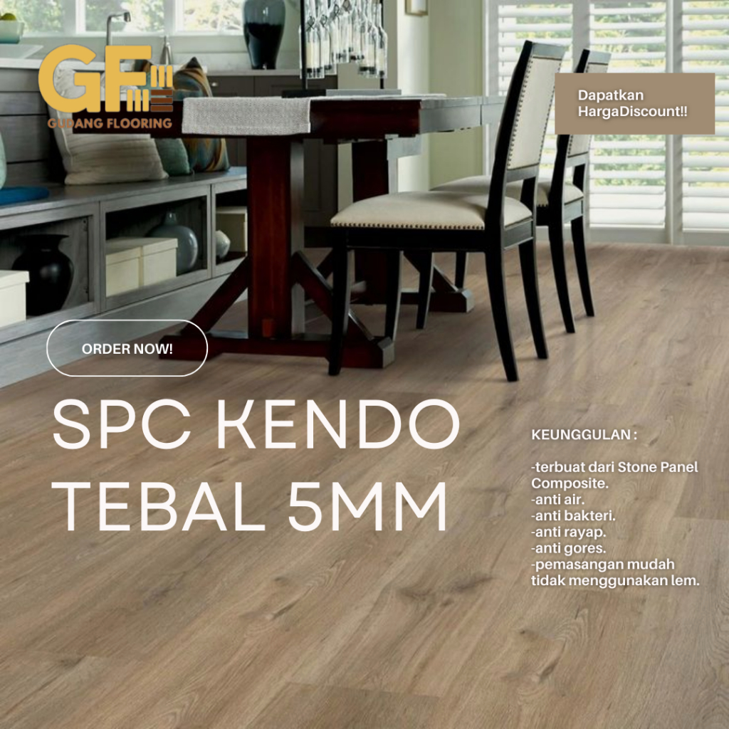 SPC KENDO | Lantai Vinyl SPC 5mm | Vinyl SPC Flooring