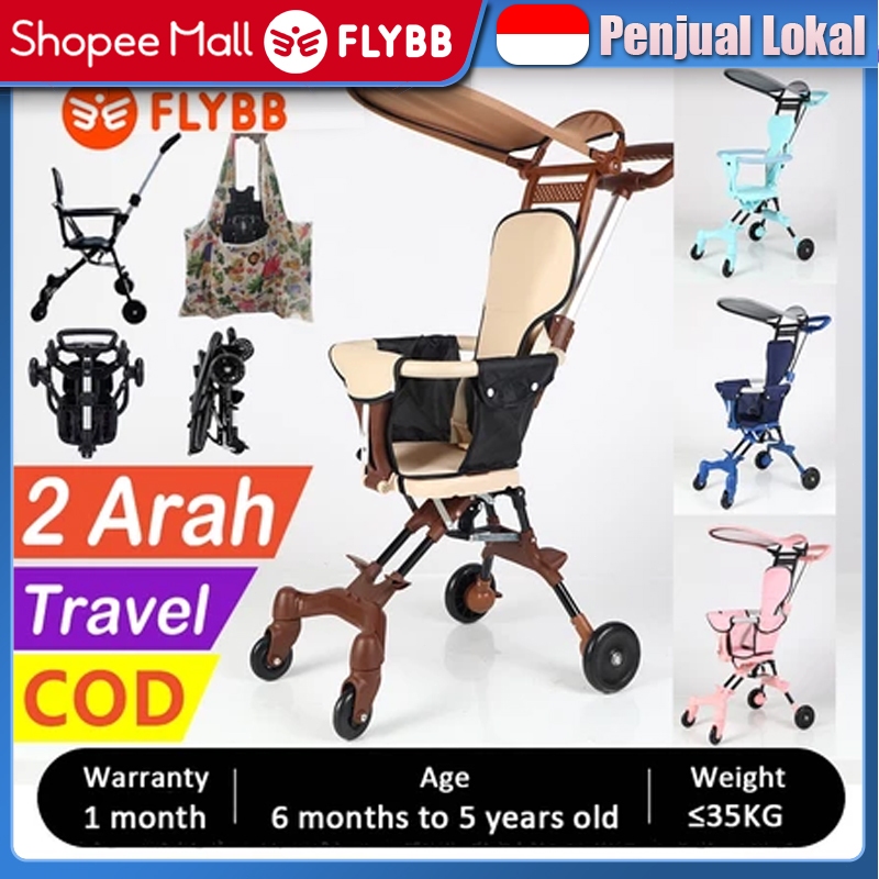 FLYBB Kereta Dorong Bayi Stroler Bayi Lipat Travelling Magic Stroller Baby FLYBB S01 Yellow