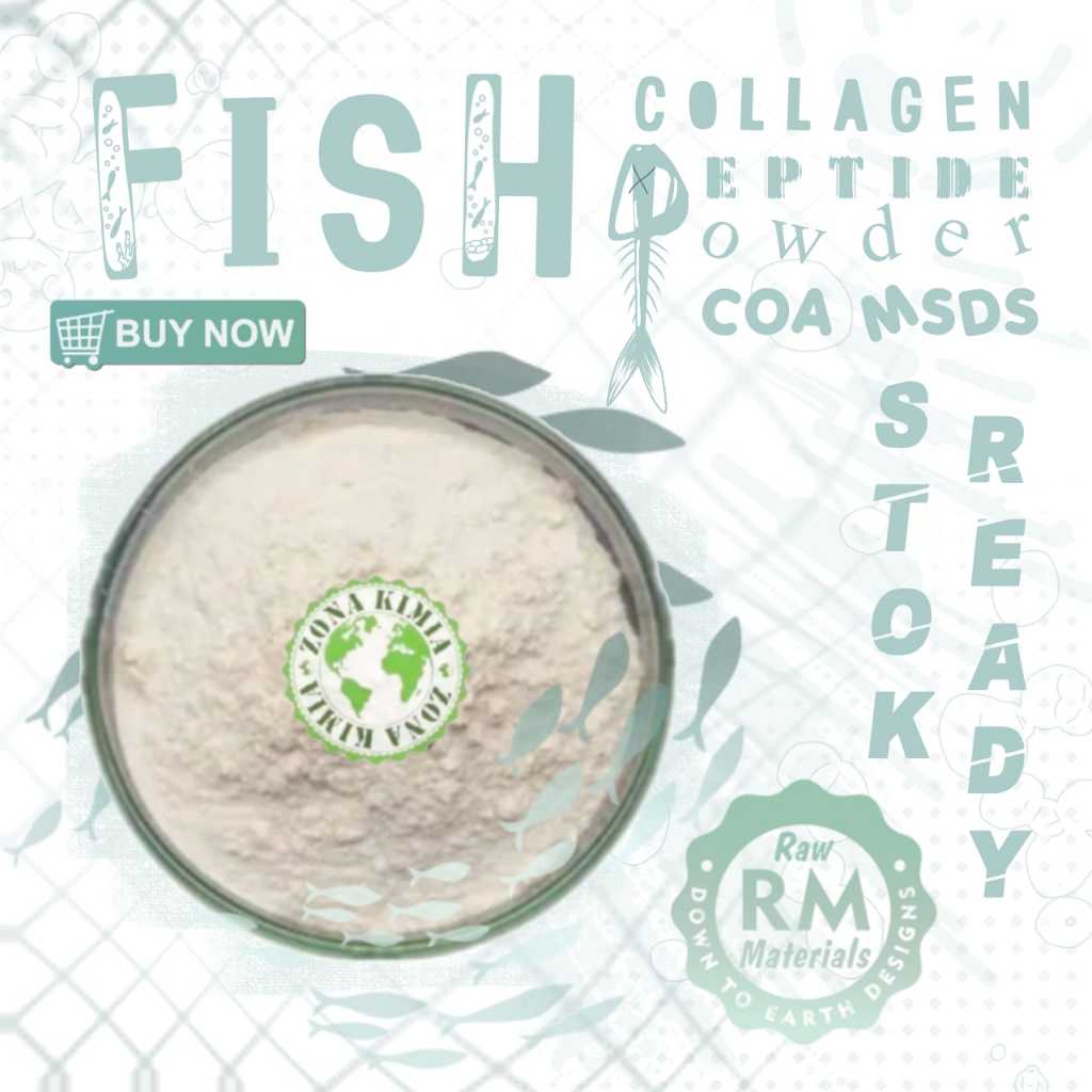 1kg Pure Fish Collagen Peptides Powder / Asli Bubuk kolagen Ikan / Fish Collagen Peptide Powder 1kg