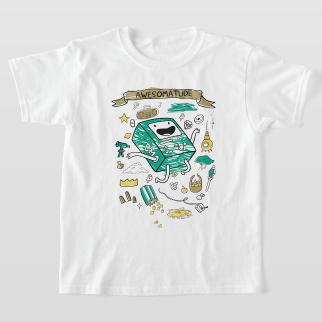 Kaos Anak Adventure Time Awesomatud BMO Sketch T-Shirt