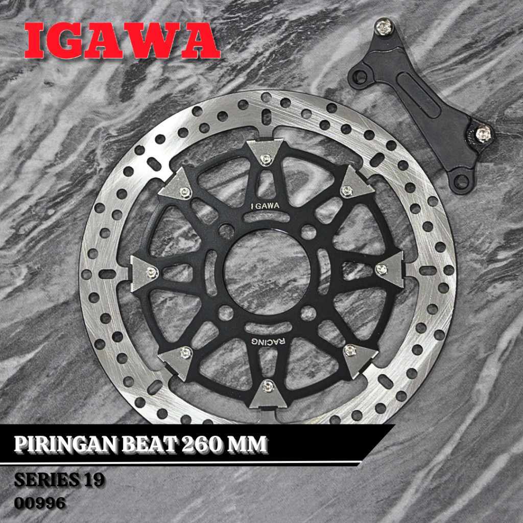 Piringan Beat 260mm Seri 19 Igawa Piringan Depan Motor Beat Ukuran 260mm Free Breket Kaliper Standar