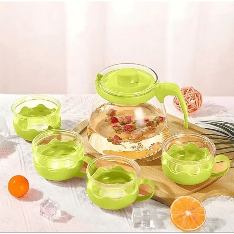 Teapot Kaca Tanpa Saringan