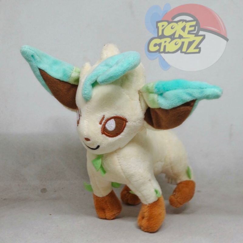 Boneka leafeon model berdiri pokemon center kanji plush 18 cm
