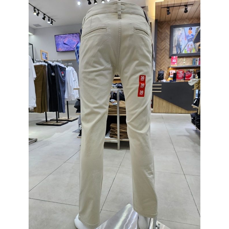 CELANA CHINOS CARDINAL CASUAL SLIMFIT CREAM ORIGINAL CASUAL OFFICER