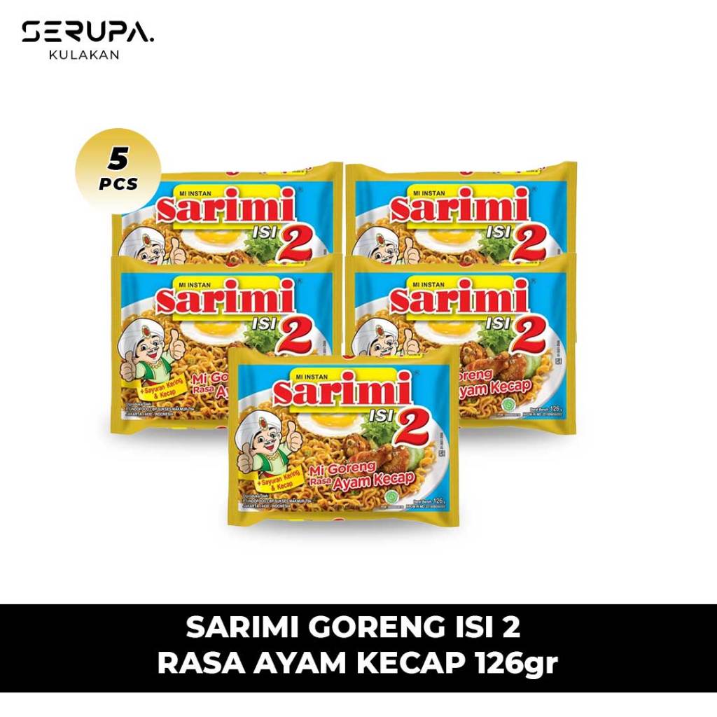 

5 PCS Sarimi Goreng Isi 2 Rasa Ayam Kecap 126gr | Sarim Goreng Isi 2 Ayam Kecap | Sarimi Goreng Ayam Kecap