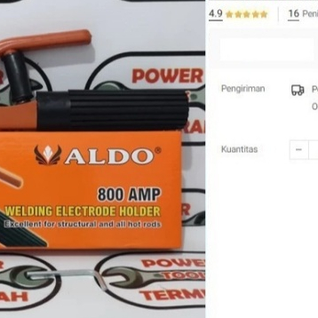 

Tang Las Stang Las 800 A ALDO Tipe USA Welding Electrode Holder