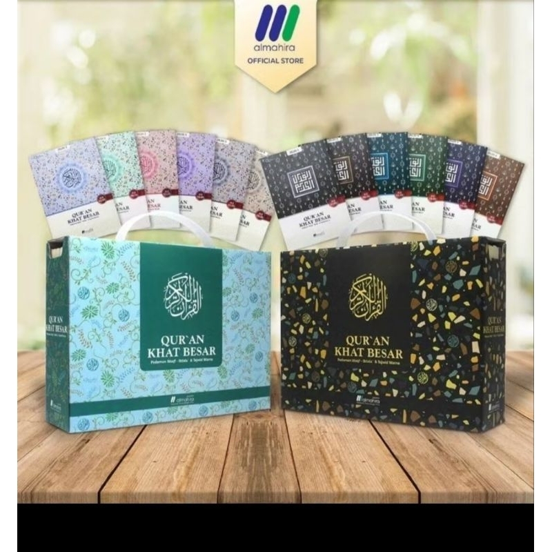 AlQuran Khat Besar 6 Buku 30 Juz Ukuran A5 Lansia Bonus Tas