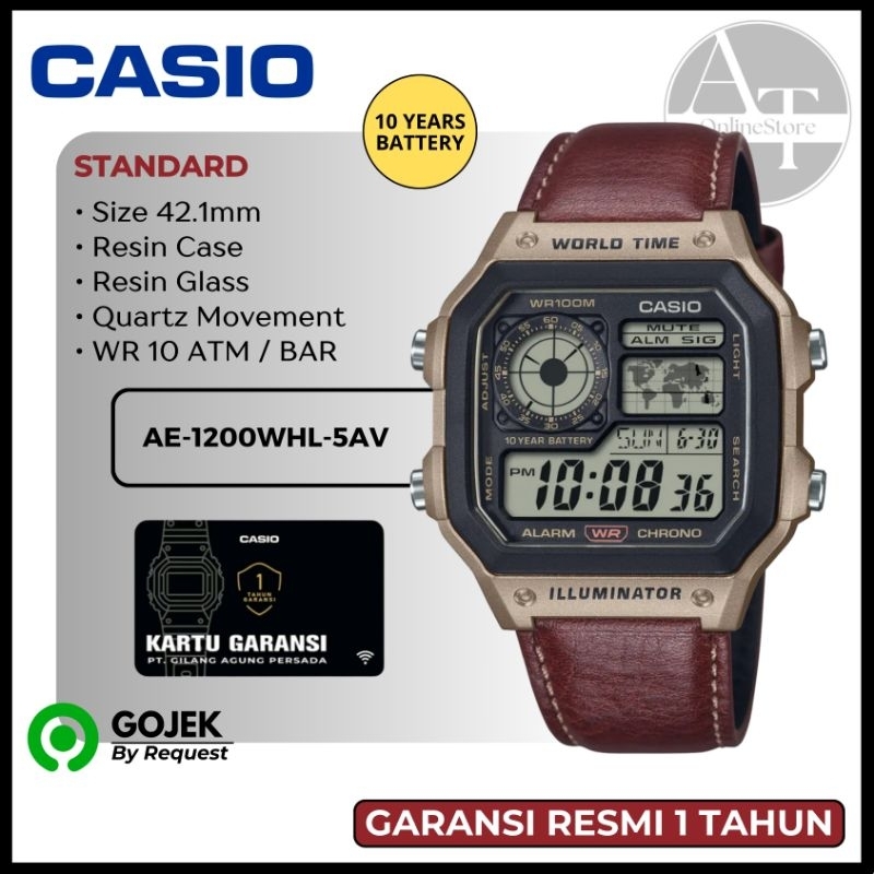 Jam Tangan Pria Casio AE-1200WHL-5AV AE1200WHL ORIGINAL Resmi