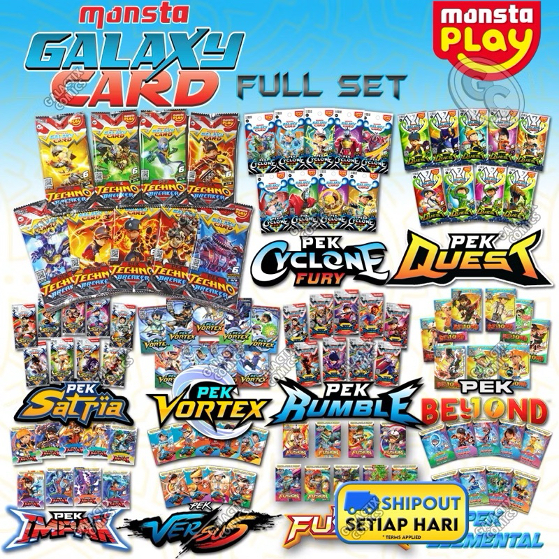 [READY STOCK] BoBoiBoy Galaxy Card Kad Pek Cyclone Fury Quest Satria Rumble Vortex Beyond Versus Fus
