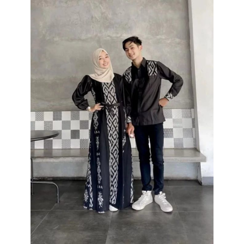 COUPLE TENUN - KEMEJA TENUN - DRESS TENUN - COUPLE LEBARAN - COUPLE KONDANGAN