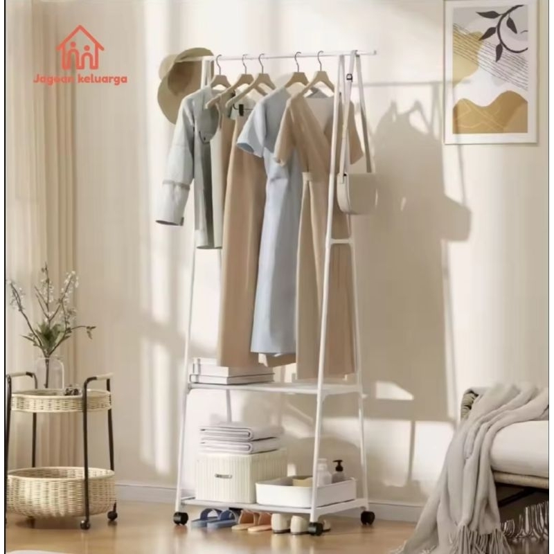 Triangle Hanger Stand Rak Baju Segitiga Rak Serbaguna Rak Buku Rak Baju