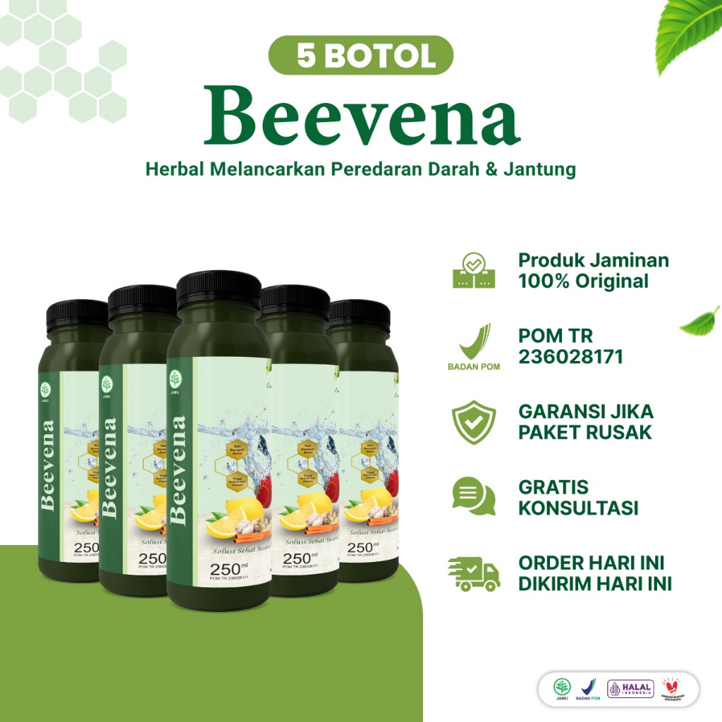 

BEEVENA 250ml Bundle 5 Botol