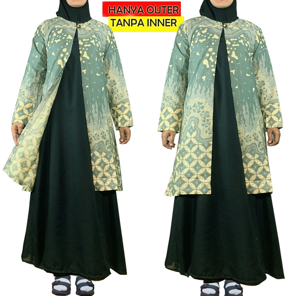 Outer Batik Jumbo Wanita LD 120 130 140 150 Katun Zoela Fashion
