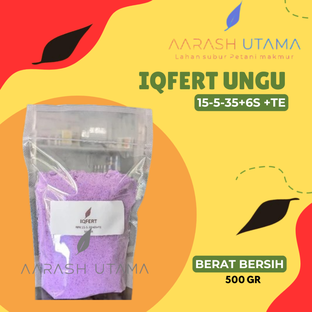 IQFERT NPK 15-5-35+6S +TE / IQFERT UNGU / REPACK 500GR