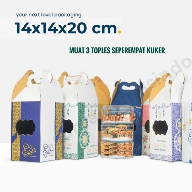 

Box 14*14*20 kuker muat toples 500gr 3pc