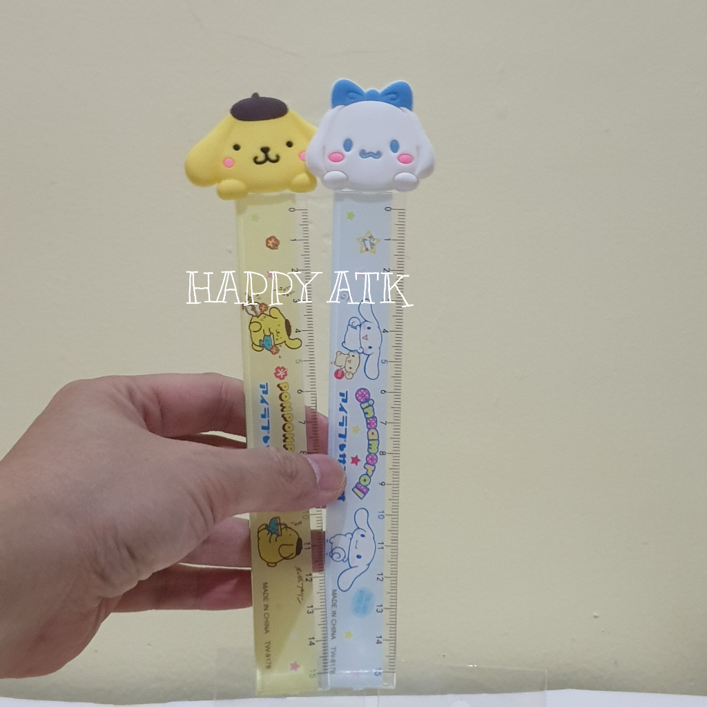 

PENGGARIS 15cm / GARISAN / RULER KEPALA SANRIO CINNAMONROL POMPOMPURIN
