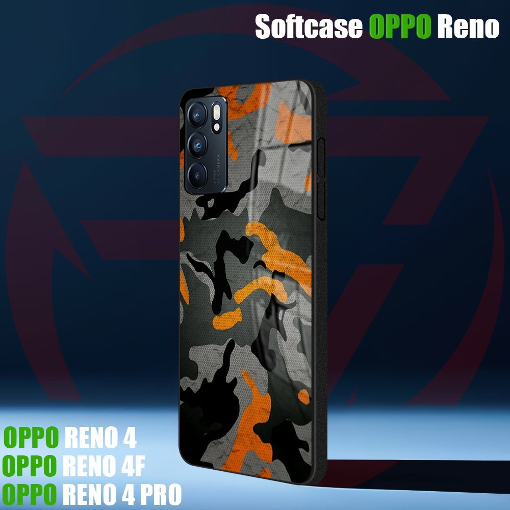 [AM11] Softcase Kilau OPPO Reno 4 4F 4PRO |  5 5F | 6 Sinyal 4G 5G | 7 Sinyal 5G | Case Kaca Mika Pe