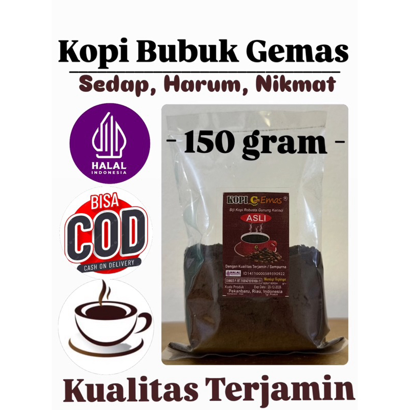 

Promo | ROBUSTA KERINCI GEMAS - 150 gram - KOPI BUBUK | KOPI ASLI | KOPI BUBUK | KOPI HITAM | Sedap, Harum, Nikmat | Kopi Pekanbaru | COD