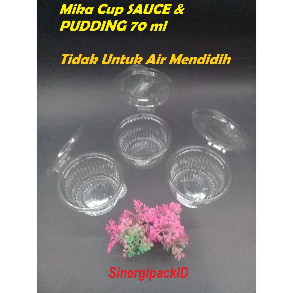 [50 PCS] Mika Cup Pudding Jelly 70ml / Cup Sauce Sambal 70ml  / Cup Pudding Jelly Saos Sambal 70ml