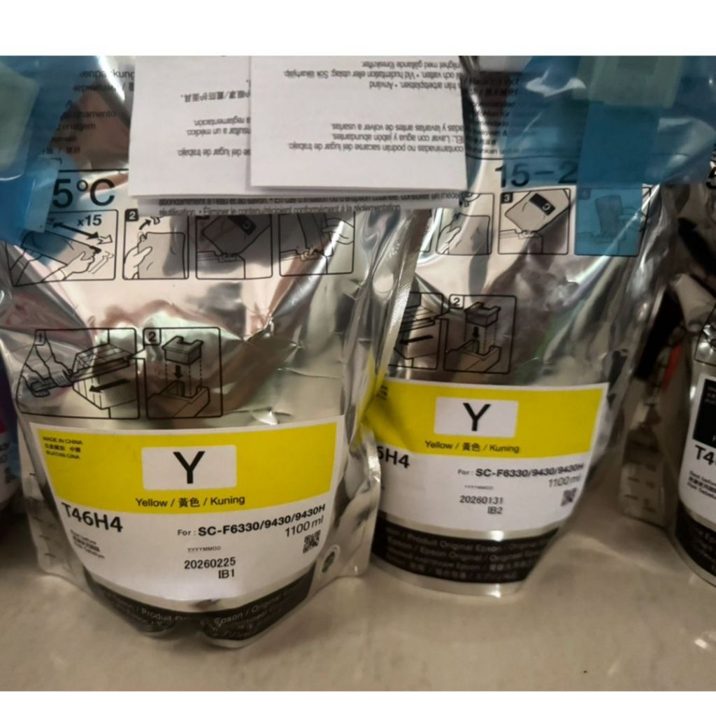 T46H4 tinta yellow Untuk printer sublim epson SC-F6330/F9430/F9430H