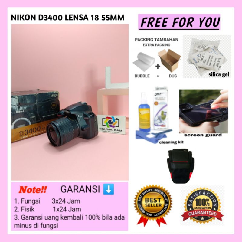 Nikon d3400 lensa kit WiFi not Nikon d5300 siap pakai