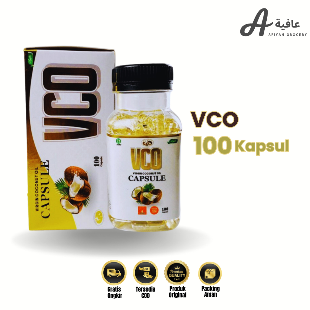 

Minyak Kelapa Murni Kapsul VCO Virgin Coconut Oil Capsule Obat Herbal