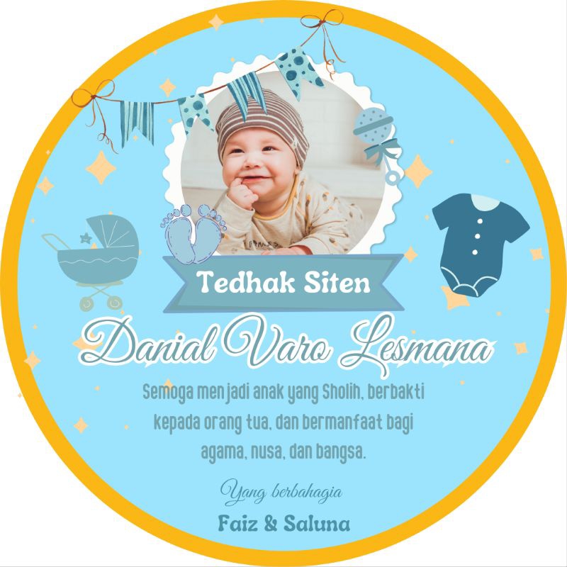 

Stiker Bayi Tedhak Siten Bisa Custom Nama dan Foto