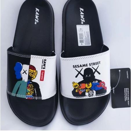 Sandal Selop Kaws Sesame Street ukuran Dewasa terbaru / Sandal Selop Onepiece Cewek Cowok Remaja Kek