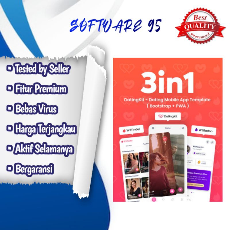 DatingKit - Dating Mobile App Template PWA HTML Bootstrap - Template HTML