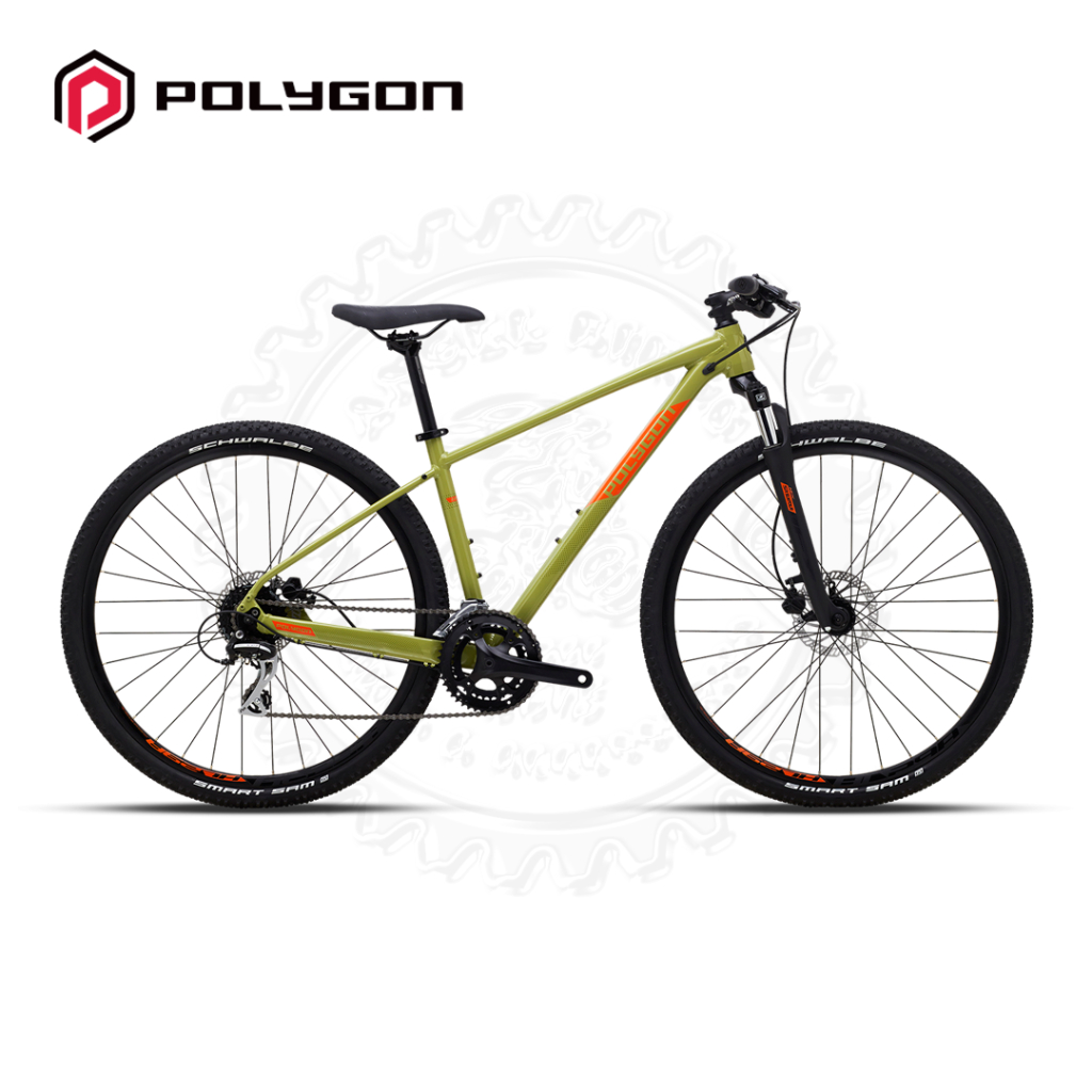 Sepeda Polygon Hybrid Heist X2 Green 2 x 8 Speed 700c